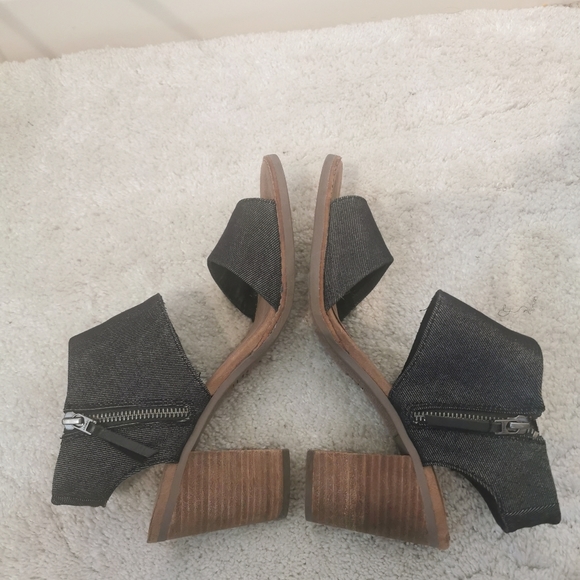 TOMS size 11 denim Majorca cutout sandals - Picture 8 of 10